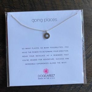 Dogeared Silver Compass Necklace - “going places”